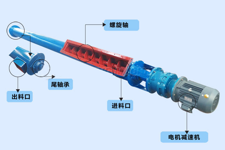 大倾角螺旋输送机结构图